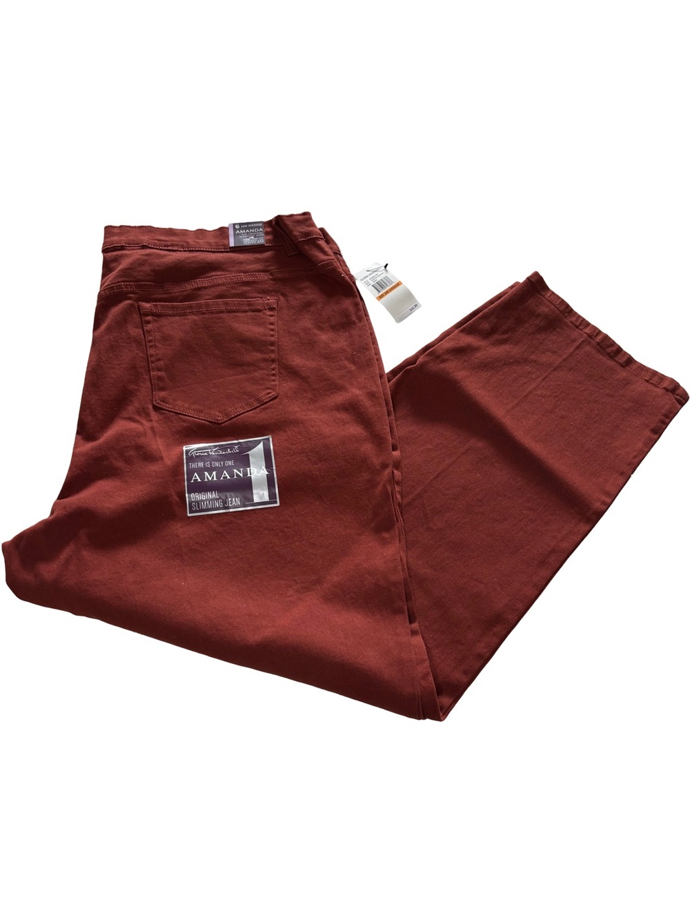 Women’s Slimming Jean Pants in Rust Red